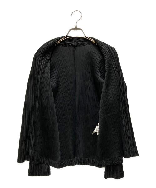PLEATS PLEASE（プリーツプリーズ）PLEATS PLEASE (プリーツプリーズ) プリーツカーディガン ブラック サイズ:3の古着・服飾アイテム
