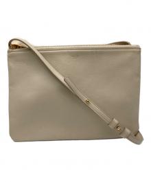 CELINE（セリーヌ）の古着「トリオラージショルダーバッグ」｜ベージュ