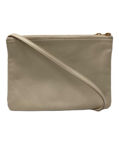 CELINE（セリーヌ）CELINE (セリーヌ) トリオラージショルダーバッグ ベージュの古着・服飾アイテム
