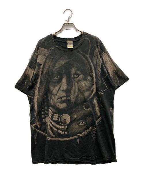 LIQUID BLUE（リキッドブルー）LIQUID BLUE (リキッドブルー) 90s プリントTシャツ ブラック サイズ:XLの古着・服飾アイテム