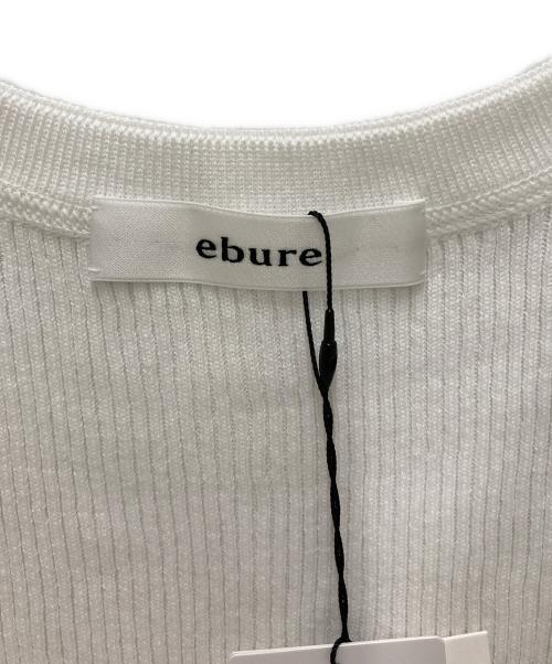 ebure（エブール）ebure (エブール) クリアRIB ニット ホワイト サイズ:38の古着・服飾アイテム