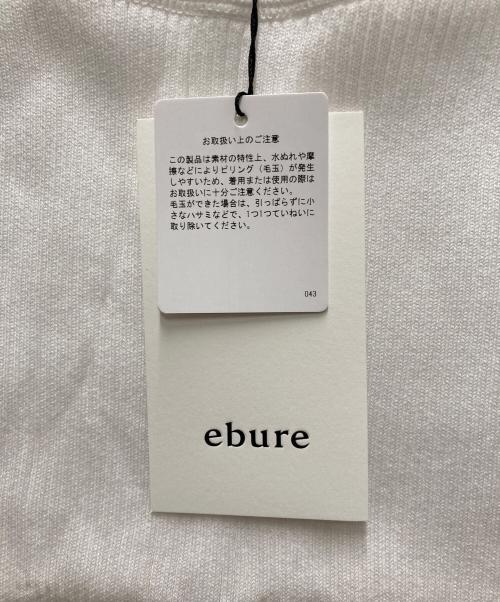 ebure（エブール）ebure (エブール) クリアRIB ニット ホワイト サイズ:38の古着・服飾アイテム