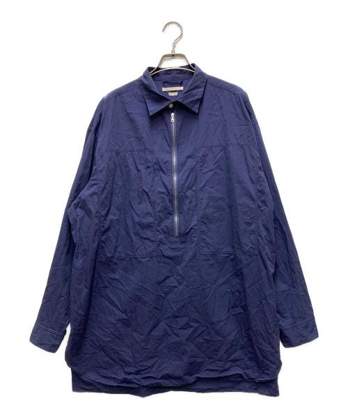 BLURHMS（ブラームス）blurhms (ブラームス) ハーフジップシャツ ネイビー サイズ:3の古着・服飾アイテム
