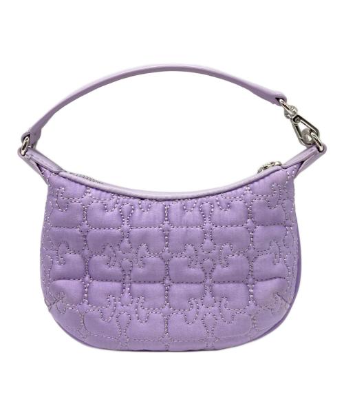 GANNI（ガニー）GANNI (ガニー) BUTTERFLY MINI FLAT COSMETIC POUCH SATINミニポーチ パープルの古着・服飾アイテム