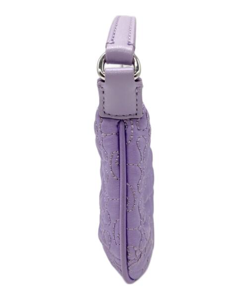 GANNI（ガニー）GANNI (ガニー) BUTTERFLY MINI FLAT COSMETIC POUCH SATINミニポーチ パープルの古着・服飾アイテム