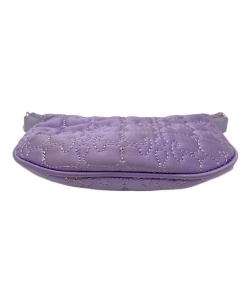GANNI（ガニー）GANNI (ガニー) BUTTERFLY MINI FLAT COSMETIC POUCH SATINミニポーチ パープルの古着・服飾アイテム