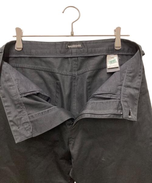 BALENCIAGA（バレンシアガ）BALENCIAGA (バレンシアガ) cotton flare slacks ブラック サイズ:48の古着・服飾アイテム