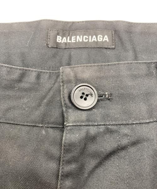 BALENCIAGA（バレンシアガ）BALENCIAGA (バレンシアガ) cotton flare slacks ブラック サイズ:48の古着・服飾アイテム