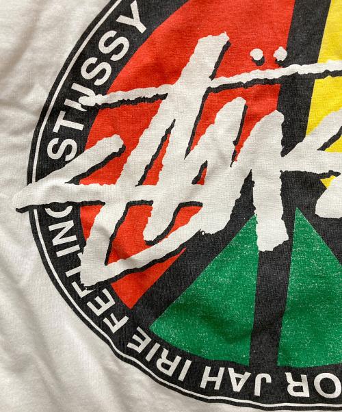 stussy（ステューシー）stussy (ステューシー) 00’s RASTA PEACE TEE ホワイト サイズ:Sの古着・服飾アイテム