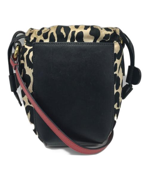 MARNI（マルニ）MARNI (マルニ) gusset leopard-print shoulder bag ブラック×ベージュの古着・服飾アイテム