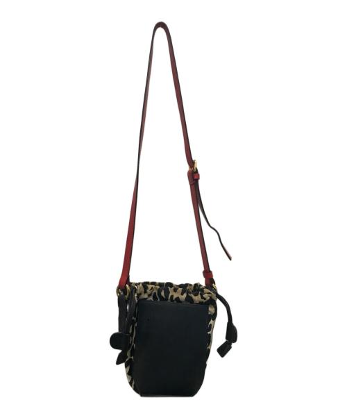 MARNI（マルニ）MARNI (マルニ) gusset leopard-print shoulder bag ブラック×ベージュの古着・服飾アイテム