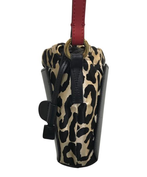 MARNI（マルニ）MARNI (マルニ) gusset leopard-print shoulder bag ブラック×ベージュの古着・服飾アイテム