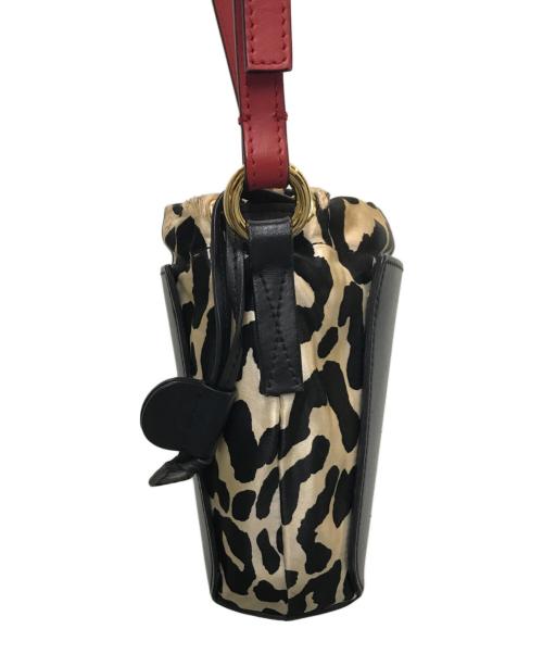 MARNI（マルニ）MARNI (マルニ) gusset leopard-print shoulder bag ブラック×ベージュの古着・服飾アイテム