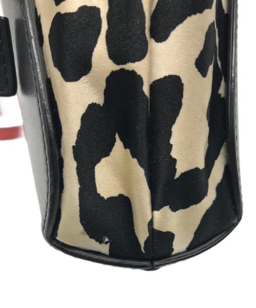 MARNI（マルニ）MARNI (マルニ) gusset leopard-print shoulder bag ブラック×ベージュの古着・服飾アイテム