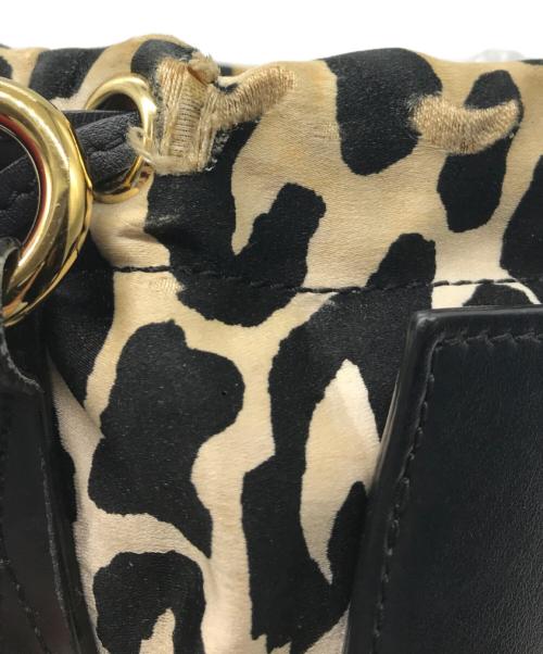 MARNI（マルニ）MARNI (マルニ) gusset leopard-print shoulder bag ブラック×ベージュの古着・服飾アイテム