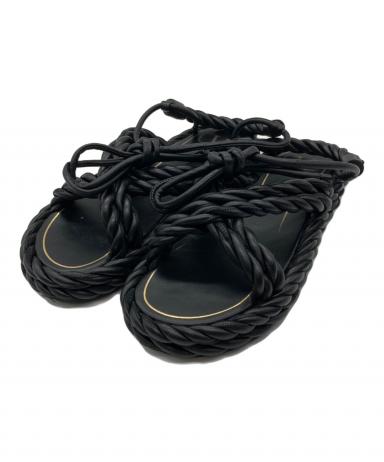 極美品VALENTINO GARAVANI ロープ編みミュール 37 ブラウン 中古・古着通販】VALENTINO GARAVANI (ヴァレンティノ・ガラヴァーニ