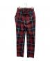 Vivienne Westwood RED LABEL (ヴィヴィアンウエストウッドレッドレーベル) 変形チェックテーパードパンツ ネイビー×レッド サイズ:1：8000円