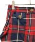 中古・古着 Vivienne Westwood RED LABEL (ヴィヴィアンウエストウッドレッドレーベル) 変形チェックテーパードパンツ ネイビー×レッド サイズ:1：8000円