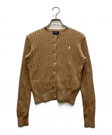 POLO RALPH LAUREN（ポロ・ラルフローレン）の古着「ケーブルニットカーディガン」｜ベージュ