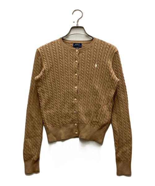 POLO RALPH LAUREN（ポロ・ラルフローレン）POLO RALPH LAUREN (ポロ・ラルフローレン) ケーブルニットカーディガン ベージュ サイズ:Lの古着・服飾アイテム