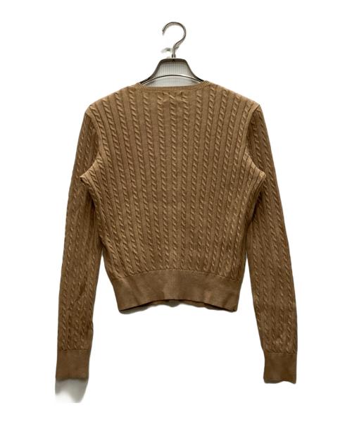 POLO RALPH LAUREN（ポロ・ラルフローレン）POLO RALPH LAUREN (ポロ・ラルフローレン) ケーブルニットカーディガン ベージュ サイズ:Lの古着・服飾アイテム