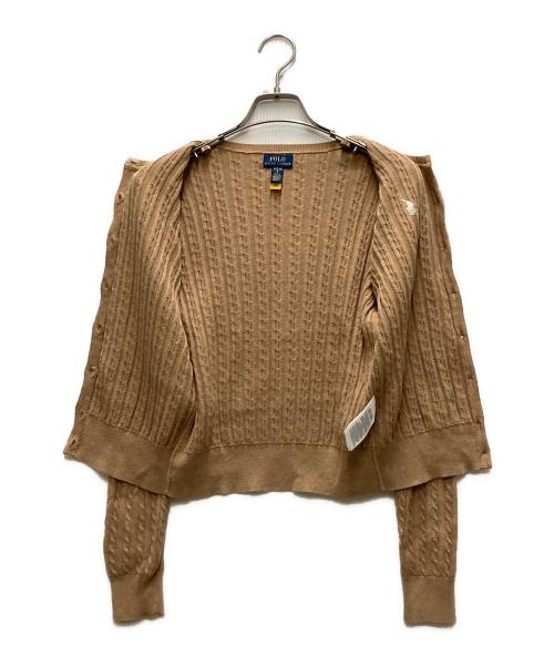 POLO RALPH LAUREN（ポロ・ラルフローレン）POLO RALPH LAUREN (ポロ・ラルフローレン) ケーブルニットカーディガン ベージュ サイズ:Lの古着・服飾アイテム