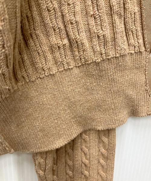 POLO RALPH LAUREN（ポロ・ラルフローレン）POLO RALPH LAUREN (ポロ・ラルフローレン) ケーブルニットカーディガン ベージュ サイズ:Lの古着・服飾アイテム