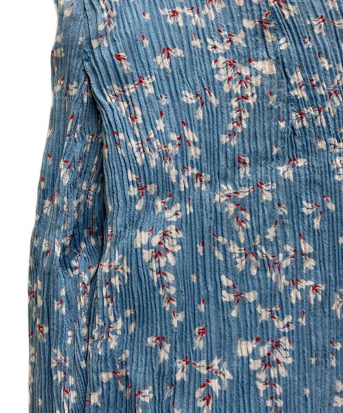 Mame Kurogouchi（マメクロゴウチ）Mame Kurogouchi (マメクロゴウチ) Flower Hand-Printed Skirt スカイブルー サイズ:1の古着・服飾アイテム