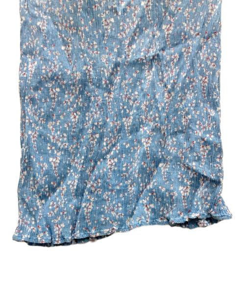 Mame Kurogouchi（マメクロゴウチ）Mame Kurogouchi (マメクロゴウチ) Flower Hand-Printed Skirt スカイブルー サイズ:1の古着・服飾アイテム
