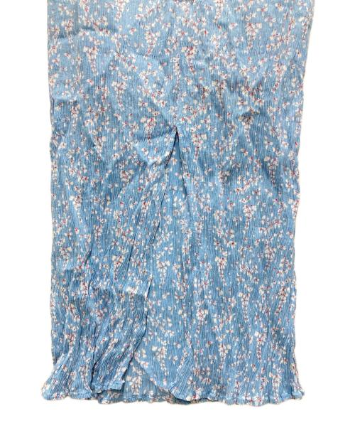 Mame Kurogouchi（マメクロゴウチ）Mame Kurogouchi (マメクロゴウチ) Flower Hand-Printed Skirt スカイブルー サイズ:1の古着・服飾アイテム