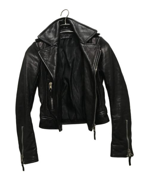 BALENCIAGA（バレンシアガ）BALENCIAGA (バレンシアガ) レザーダブルライダースジャケット ブラック サイズ:34の古着・服飾アイテム