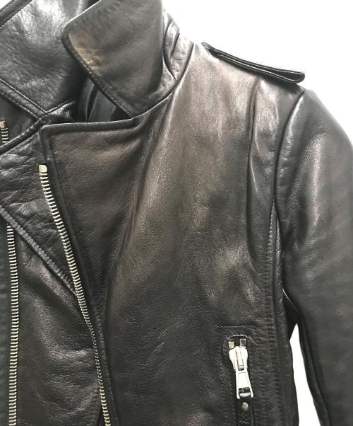 BALENCIAGA（バレンシアガ）BALENCIAGA (バレンシアガ) レザーダブルライダースジャケット ブラック サイズ:34の古着・服飾アイテム