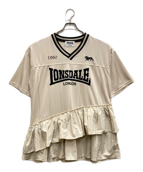 jouetie（ジュエティ）jouetie (ジュエティ) LONSDALE (ロンズデール) ユニフォームワンピース ベージュ サイズ:M 未使用品の古着・服飾アイテム