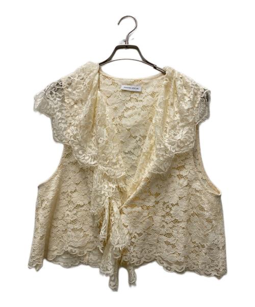 MAISON SPECIAL（メゾンスペシャル）MAISON SPECIAL (メゾンスペシャル) Lace Vest Single Jacket ブラック サイズ:ONE SIZEの古着・服飾アイテム