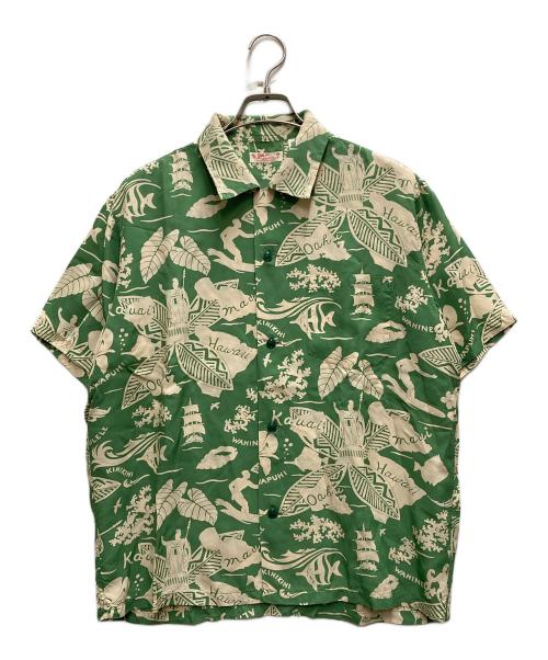 Sun Surf（サンサーフ）Sun Surf (サンサーフ) アロハシャツ グリーン サイズ:Mの古着・服飾アイテム