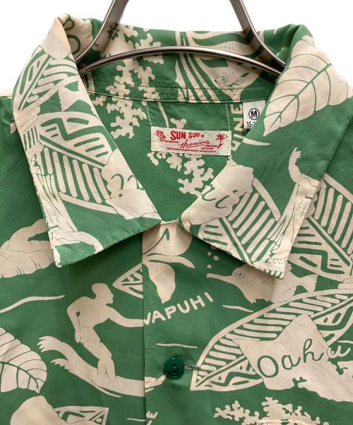 Sun Surf（サンサーフ）Sun Surf (サンサーフ) アロハシャツ グリーン サイズ:Mの古着・服飾アイテム