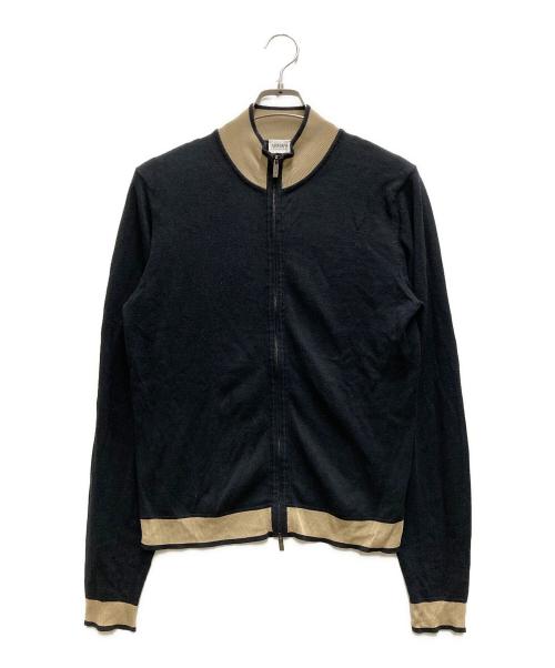 ARMANI COLLEZIONI（アルマーニ コレツィオーニ）ARMANI COLLEZIONI (アルマーニ コレツィオーニ) ドライバーズニット ブラック サイズ:46の古着・服飾アイテム