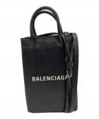 BALENCIAGAバレンシアガ）の古着「ショッピングフォンホルダーショルダーバッグ」｜ブラック