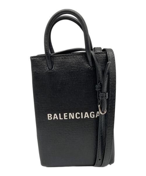 BALENCIAGA（バレンシアガ）BALENCIAGA (バレンシアガ) ショッピングフォンホルダーショルダーバッグ ブラックの古着・服飾アイテム