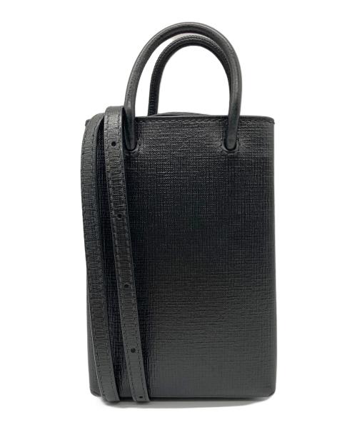 BALENCIAGA（バレンシアガ）BALENCIAGA (バレンシアガ) ショッピングフォンホルダーショルダーバッグ ブラックの古着・服飾アイテム