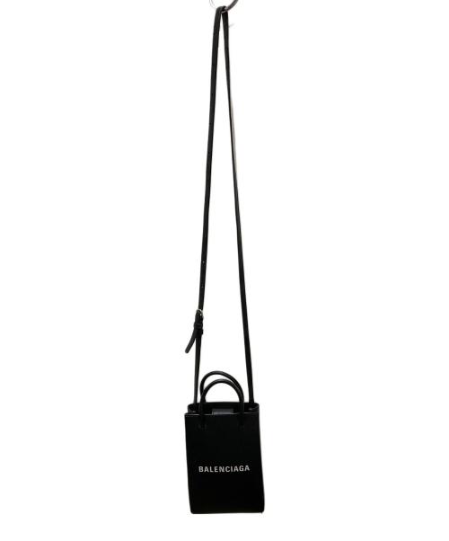 BALENCIAGA（バレンシアガ）BALENCIAGA (バレンシアガ) ショッピングフォンホルダーショルダーバッグ ブラックの古着・服飾アイテム