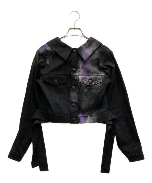 YOHJI YAMAMOTO（ヨウジヤマモト）YOHJI YAMAMOTO (ヨウジヤマモト) マジックウォッシュデニムジャケット ブラック サイズ:１の古着・服飾アイテム