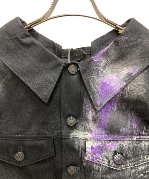 YOHJI YAMAMOTO（ヨウジヤマモト）YOHJI YAMAMOTO (ヨウジヤマモト) マジックウォッシュデニムジャケット ブラック サイズ:１の古着・服飾アイテム
