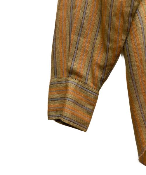 Wrangler（ラングラー）Wrangler (ラングラー) 70's ストライプシャツ オレンジ×ネイビー サイズ:16-34の古着・服飾アイテム