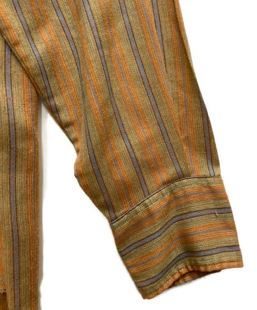 Wrangler（ラングラー）Wrangler (ラングラー) 70's ストライプシャツ オレンジ×ネイビー サイズ:16-34の古着・服飾アイテム