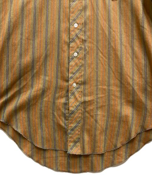 Wrangler（ラングラー）Wrangler (ラングラー) 70's ストライプシャツ オレンジ×ネイビー サイズ:16-34の古着・服飾アイテム