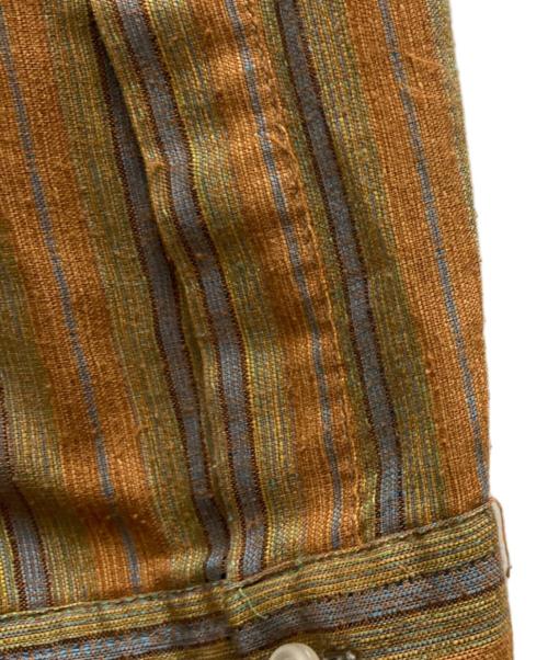 Wrangler（ラングラー）Wrangler (ラングラー) 70's ストライプシャツ オレンジ×ネイビー サイズ:16-34の古着・服飾アイテム