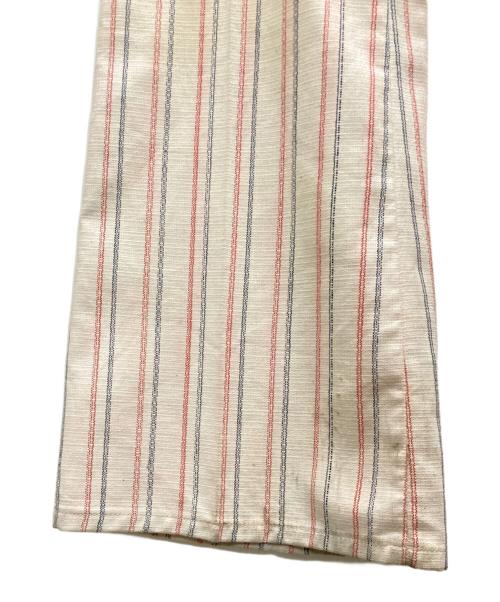 VINTAGE（ヴィンテージ）VINTAGE (ヴィンテージ) 推定 70's ストライプパンツ ホワイト×レッド サイズ:33の古着・服飾アイテム