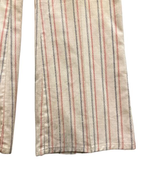 VINTAGE（ヴィンテージ）VINTAGE (ヴィンテージ) 推定 70's ストライプパンツ ホワイト×レッド サイズ:33の古着・服飾アイテム