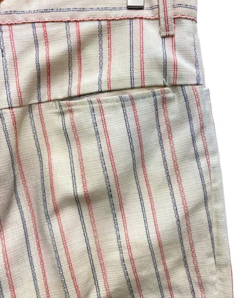 VINTAGE（ヴィンテージ）VINTAGE (ヴィンテージ) 推定 70's ストライプパンツ ホワイト×レッド サイズ:33の古着・服飾アイテム